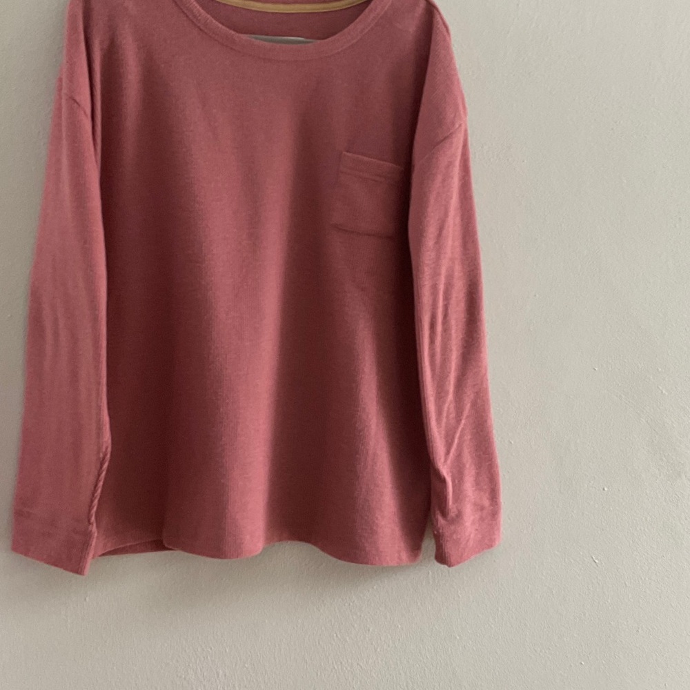 Koolaburra Women's Pink Long Sleeve Pajama Top